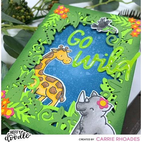Simon Says Stamp! Heffy Doodle TWO BY TWO SAFARI ANIMALS Clear Stamps hfd0427 | color-code:ALT08
