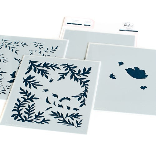 Simon Says Stamp! PinkFresh Studio BLOOMING VINES Stencil Set 150022