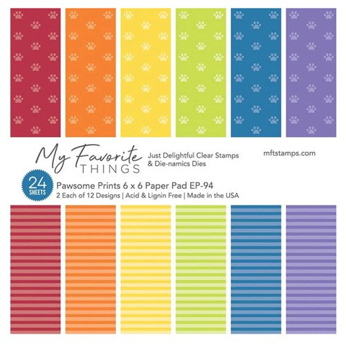 Simon Says Stamp! My Favorite Things PAWSOME PRINTS 6x6 Inch Paper Pad ep94