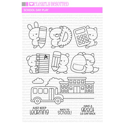 Simon Says Stamp! Clearly Besotted SCHOOL DAY PLAY Clear Stamps