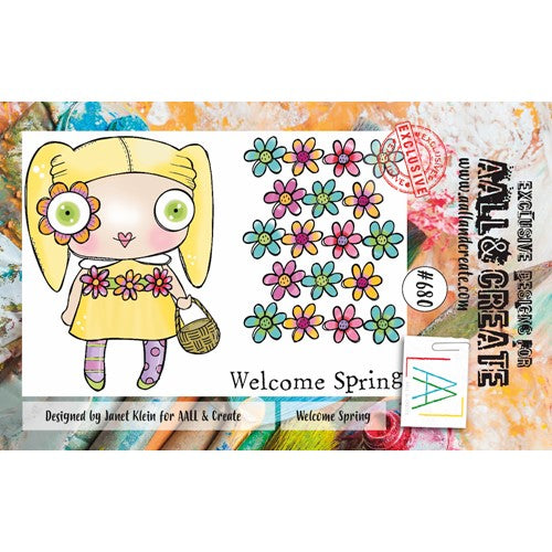 Simon Says Stamp! AALL & Create WELCOME SPRING A7 Clear Stamps aall680