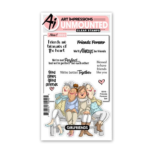 Simon Says Stamp! Art Impressions FRIENDS FOREVER Clear Stamps Girlfriends 5516