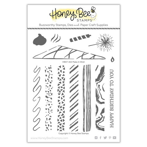 Simon Says Stamp! Honey Bee MAKE A WISH Clear Stamp Set hbst-422