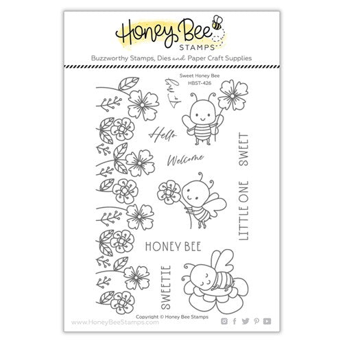 Simon Says Stamp! Honey Bee SWEET HONEY BEE Clear Stamp Set hbst-426