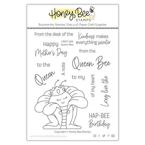 Simon Says Stamp! Honey Bee QUEEN BEE Clear Stamp Set hbst-428