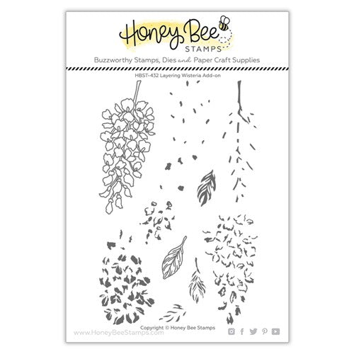 Simon Says Stamp! Honey Bee LAYERING WISTERIA ADD ON Clear Stamp Set hbst-432