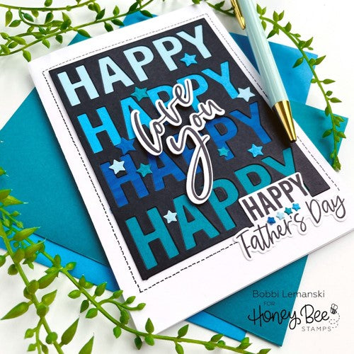 Simon Says Stamp! Honey Bee HAPPY HAPPY HAPPY A2 COVERPLATE Die hbds-hapa2 | color-code:ALT02