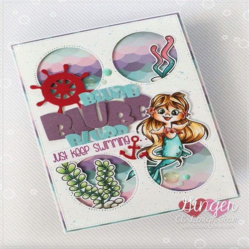 Simon Says Stamp! C.C. Designs MERMAID PARTY Clear Stamp Set ccd0260