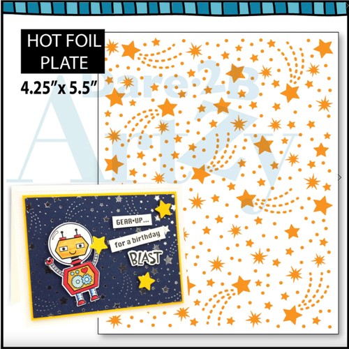 Simon Says Stamp! Dare 2B Artzy NIGHT SKY Hot Foil Plate d186