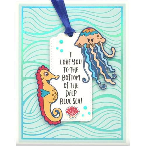Simon Says Stamp! Dare 2B Artzy MAKE WAVES Hot Foil Plate d182
