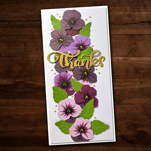 Simon Says Stamp! Paper Rose ETCHED PANSY 2 Dies 25669