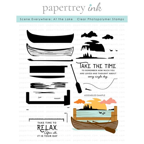 Simon Says Stamp! Papertrey Ink SCENE EVERYWHERE AT THE LAKE Clear Stamps 1387