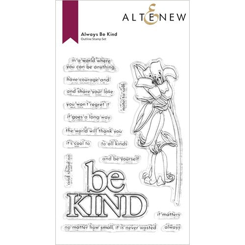 Simon Says Stamp! Altenew ALWAYS BE KIND Clear Stamps ALT7065