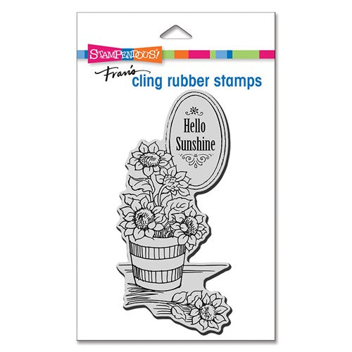 Simon Says Stamp! Stampendous MINI SUNSHINE FLOWERS Mini Slim Cling Stamp csm104*