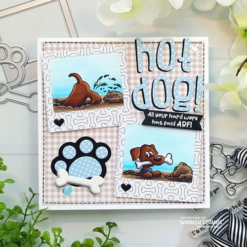 Simon Says Stamp! Whimsy Stamps DOGGIE DID IT Clear Stamps C1393