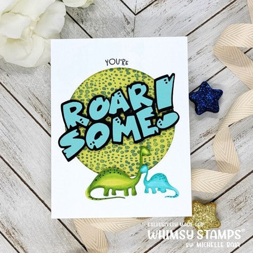 Simon Says Stamp! Whimsy Stamps ROAR MY BABY SAUR Dies WSD379a