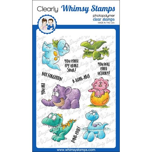 Simon Says Stamp! Whimsy Stamps ROAR A SAUR Clear Stamps DP1089