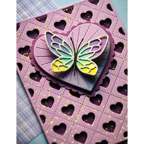 Simon Says Stamp! Poppy Stamps SMALL STAINED GLASS BUTTERFLY AND BACKGROUND Dies 2529