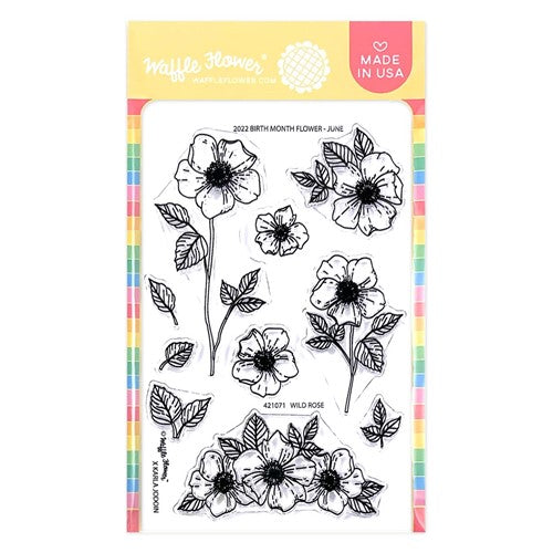 Simon Says Stamp! Waffle Flower WILD ROSE Clear Stamps 421071