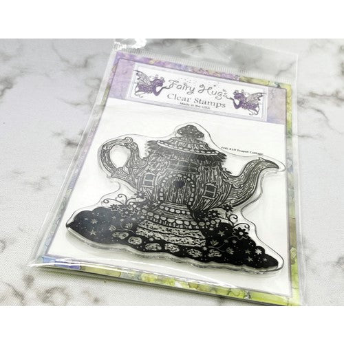 Simon Says Stamp! Fairy Hugs TEAPOT COTTAGE Clear Stamp FHS-419