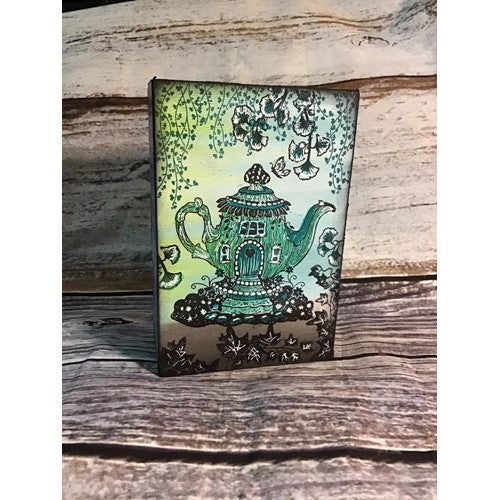 Simon Says Stamp! Fairy Hugs TEAPOT COTTAGE Clear Stamp FHS-419