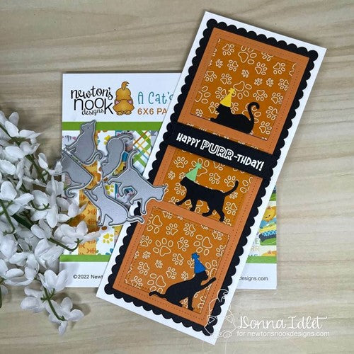 Simon Says Stamp! Newton's Nook Designs A CAT'S LIFE 6 x 6 inch Paper Pad NN2205P01