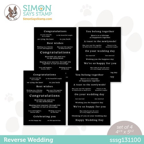 Simon Says Stamp! Simon Says Stamp Sentiment Strips REVERSE WEDDING sssg131100