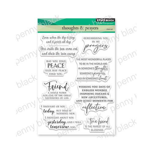 Simon Says Stamp! Penny Black Clear Stamps THOUGHTS AND PRAYERS 30-897