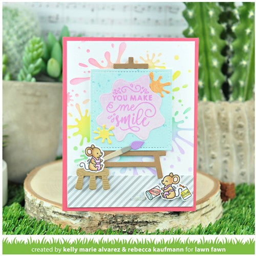 Simon Says Stamp! Lawn Fawn PAINT SPLATTER BACKGROUND Stencil lf2895
