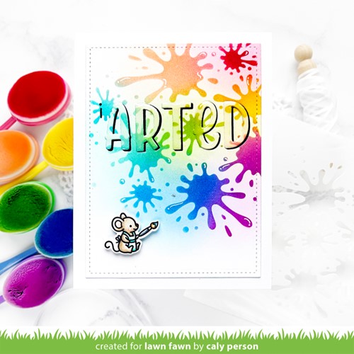 Simon Says Stamp! Lawn Fawn PAINT SPLATTER BACKGROUND Stencil lf2895