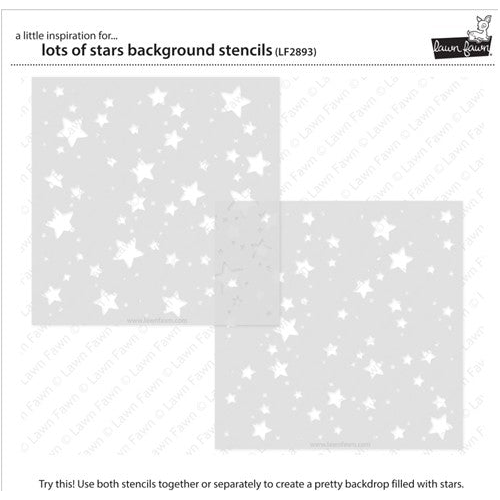 Simon Says Stamp! Lawn Fawn LOTS OF STARS BACKGROUND Stencils lf2893