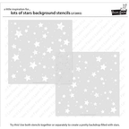 Simon Says Stamp! Lawn Fawn LOTS OF STARS BACKGROUND Stencils lf2893