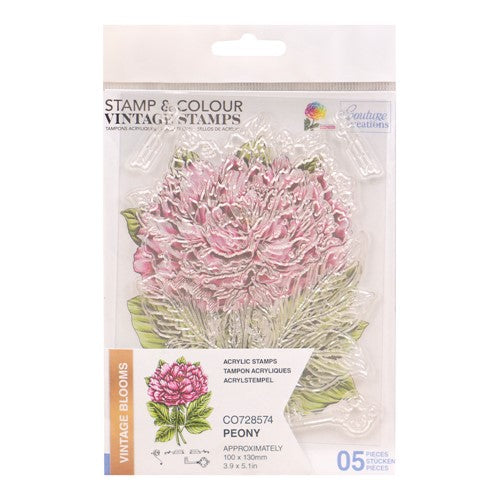 Simon Says Stamp! Couture Creations PEONY Stamp and Colour Set co728574