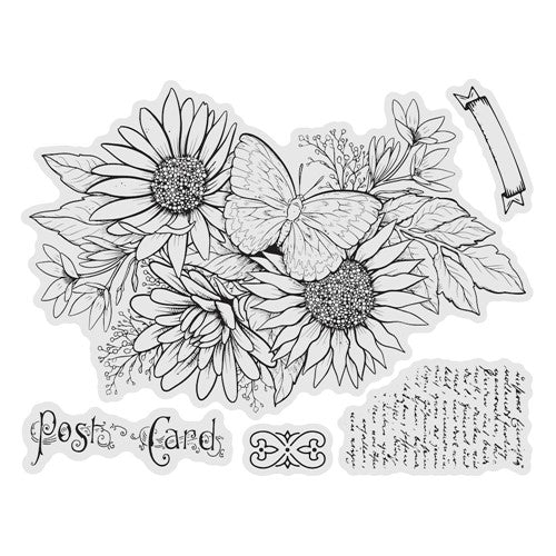 Simon Says Stamp! Couture Creations SUNFLOWER Stamp and Colour Set co728578