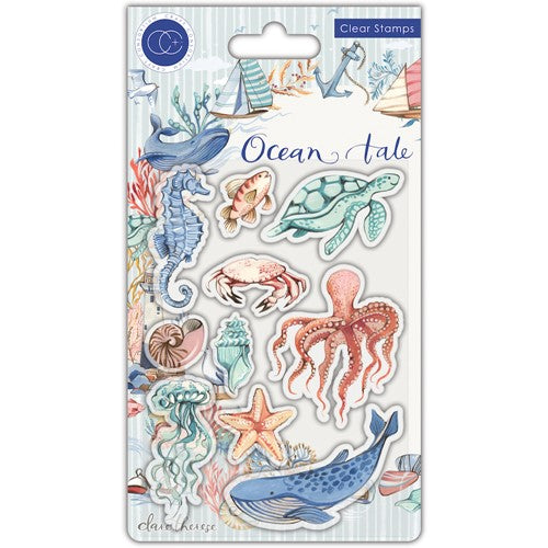 Simon Says Stamp! Craft Consortium OCEAN TALE SEA LIFE Clear Stamps CCSTMP077