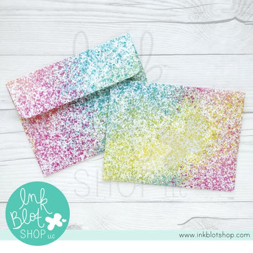 Simon Says Stamp! Ink Blot Shop A2 Envelopes RAINBOW SPLATTER PAINT ibev002