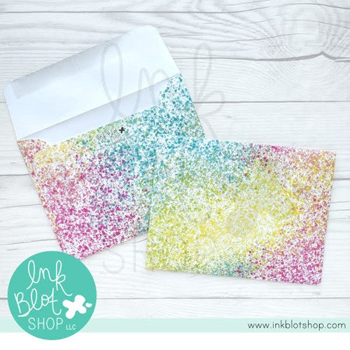 Simon Says Stamp! Ink Blot Shop A2 Envelopes RAINBOW SPLATTER PAINT ibev002