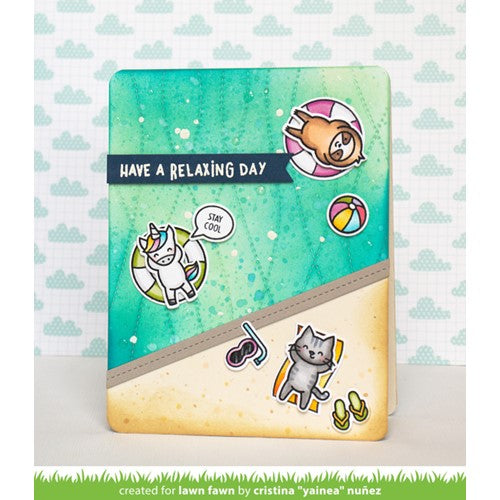 Simon Says Stamp! Lawn Fawn STITCHED RIPPLE BACKDROP Die Cut lf2888
