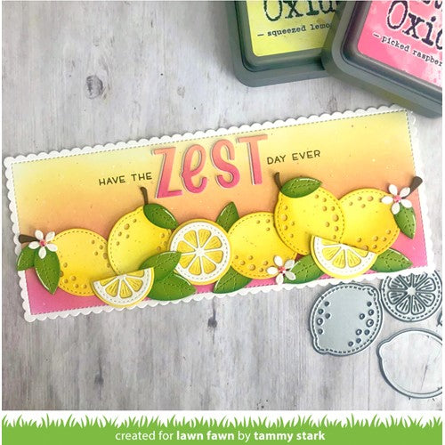 Simon Says Stamp! Lawn Fawn ZESTY LEMON Die Cuts lf2879