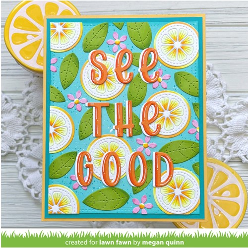 Simon Says Stamp! Lawn Fawn ZESTY LEMON Die Cuts lf2879