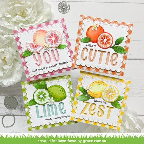 Simon Says Stamp! Lawn Fawn ZESTY LEMON Die Cuts lf2879