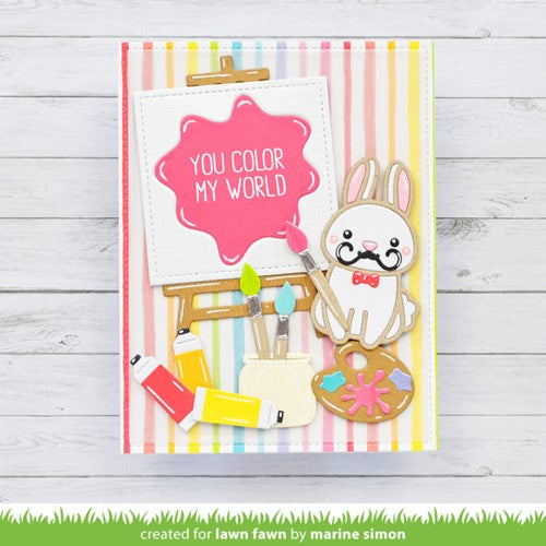 Simon Says Stamp! Lawn Fawn CANVAS AND EASEL Die Cuts lf2874