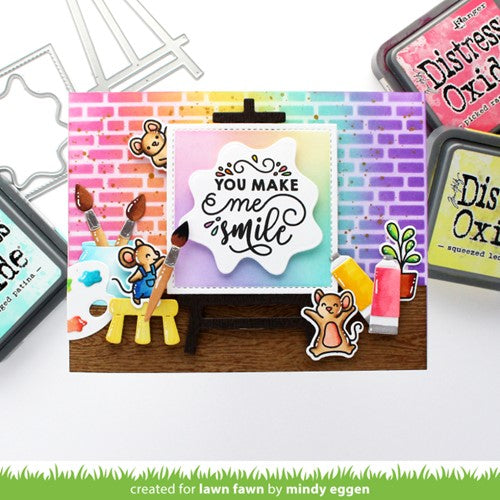 Simon Says Stamp! Lawn Fawn CANVAS AND EASEL Die Cuts lf2874