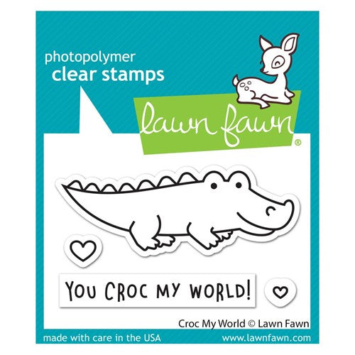 Simon Says Stamp! Lawn Fawn CROC MY WORLD Clear Stamps lf2724