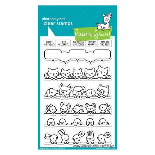 Simon Says Stamp! Lawn Fawn SIMPLY CELEBRATE CRITTERS Clear Stamps lf2860