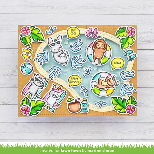 Simon Says Stamp! Lawn Fawn POOL PARTY Clear Stamps lf2854