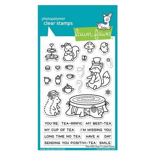 Simon Says Stamp! Lawn Fawn TEA-RRIFIC DAY Clear Stamps lf2856