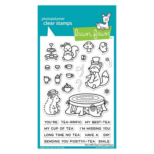 Simon Says Stamp! Lawn Fawn TEA-RRIFIC DAY Clear Stamps lf2856
