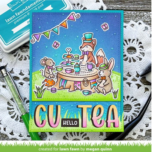 Simon Says Stamp! Lawn Fawn TEA-RRIFIC DAY Clear Stamps lf2856