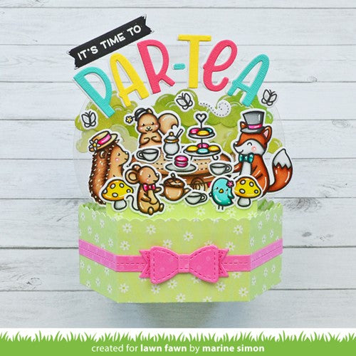 Simon Says Stamp! Lawn Fawn TEA-RRIFIC DAY Clear Stamps lf2856